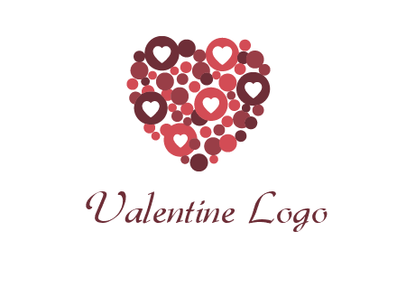 heart in circles with bubbles logo
