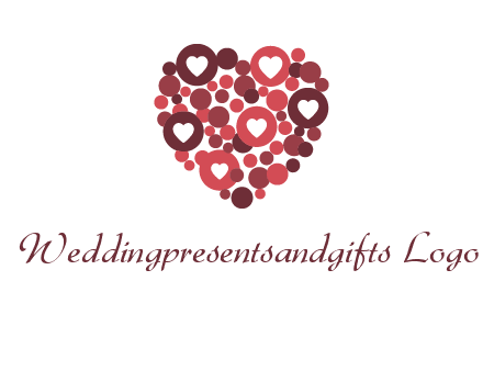 heart in circles with bubbles logo