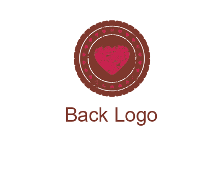 heart inside emblem logo
