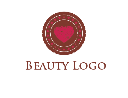 heart inside emblem logo