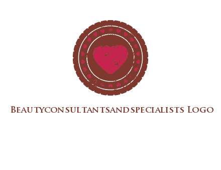 heart inside emblem logo