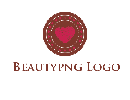 heart inside emblem logo
