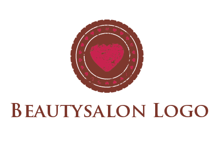 heart inside emblem logo