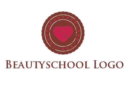 heart inside emblem logo