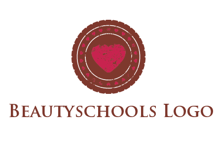heart inside emblem logo