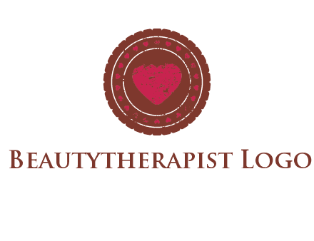 heart inside emblem logo