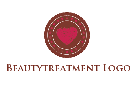 heart inside emblem logo