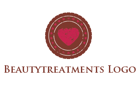 heart inside emblem logo