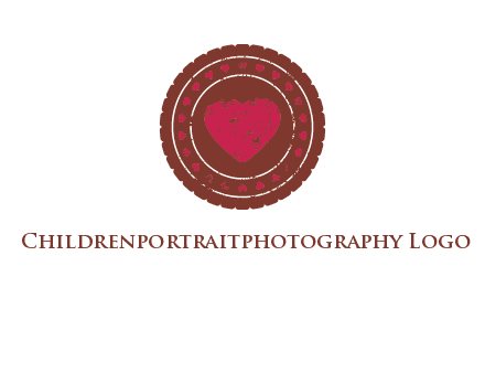 heart inside emblem logo