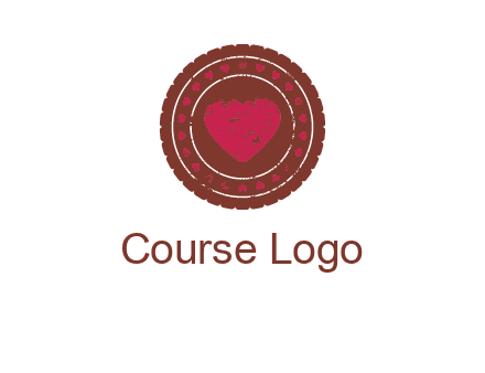 heart inside emblem logo