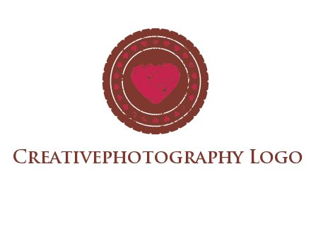 heart inside emblem logo