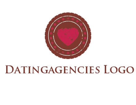 heart inside emblem logo