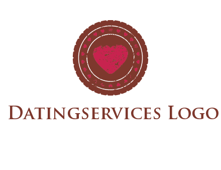 heart inside emblem logo