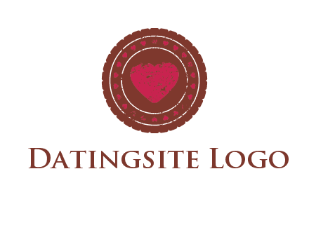 heart inside emblem logo