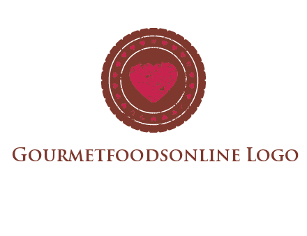 heart inside emblem logo