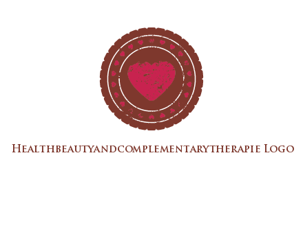 heart inside emblem logo