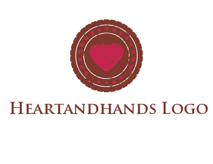 heart inside emblem logo