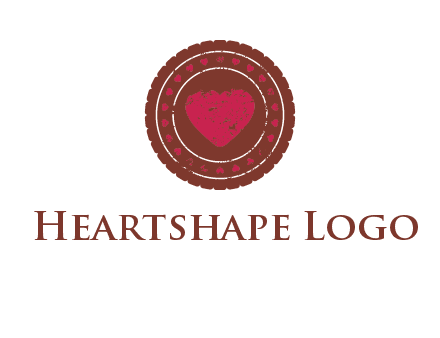 heart inside emblem logo