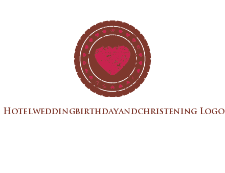heart inside emblem logo