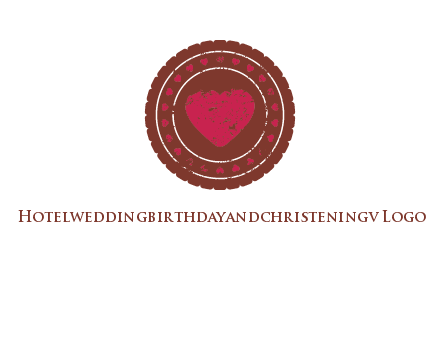 heart inside emblem logo