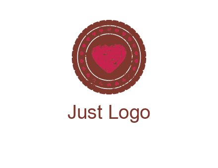 heart inside emblem logo