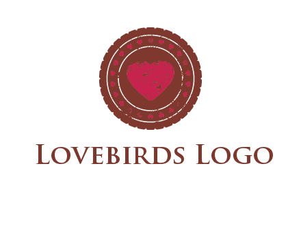 heart inside emblem logo