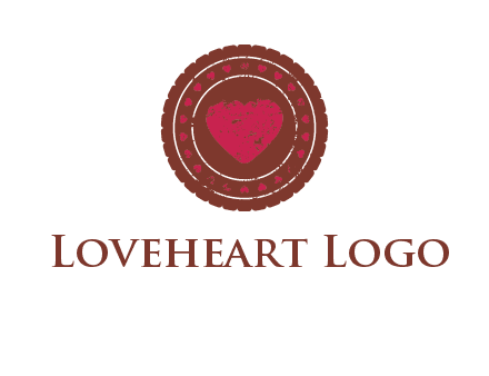 heart inside emblem logo