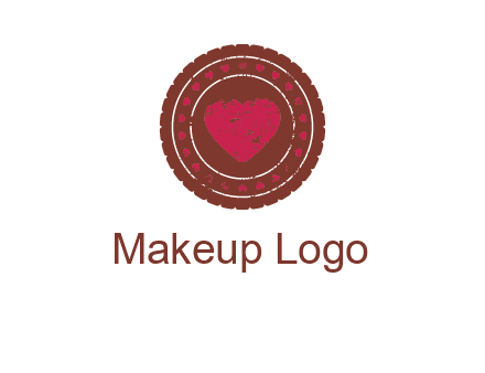 heart inside emblem logo