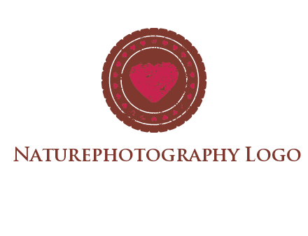 heart inside emblem logo