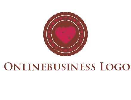 heart inside emblem logo