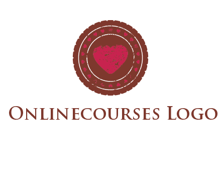 heart inside emblem logo