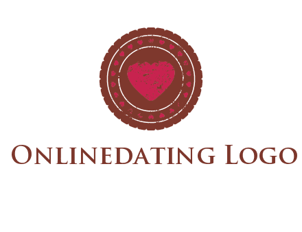 heart inside emblem logo