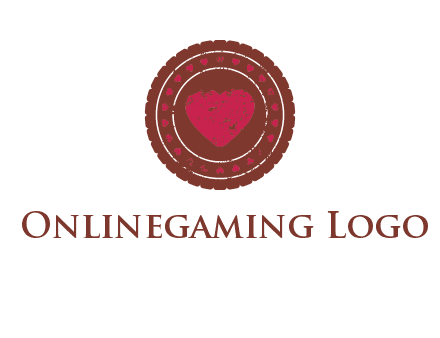 heart inside emblem logo