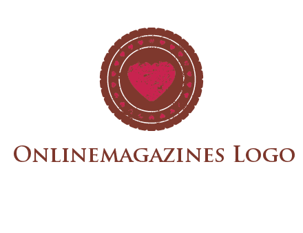 heart inside emblem logo