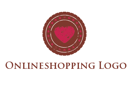 heart inside emblem logo