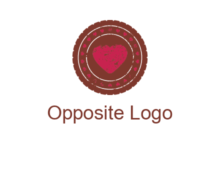 heart inside emblem logo