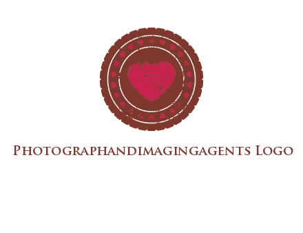heart inside emblem logo