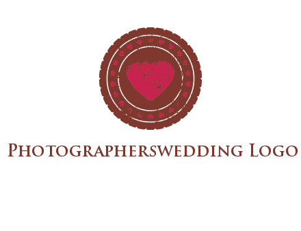 heart inside emblem logo