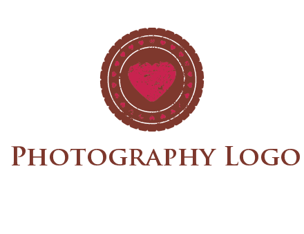heart inside emblem logo