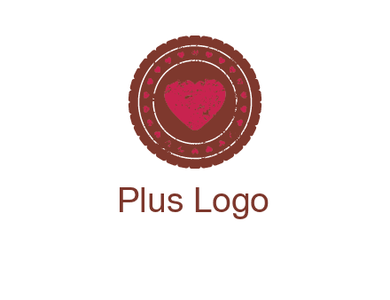 heart inside emblem logo