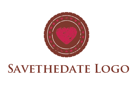 heart inside emblem logo