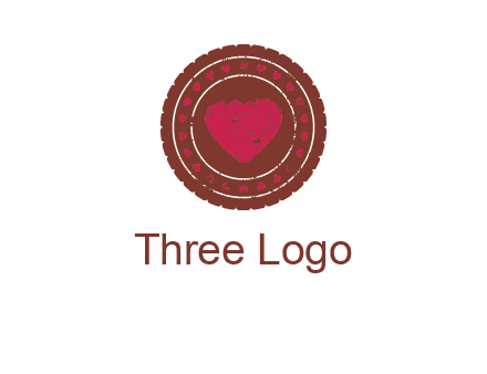 heart inside emblem logo