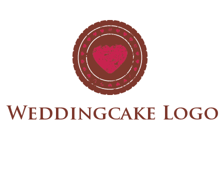 heart inside emblem logo