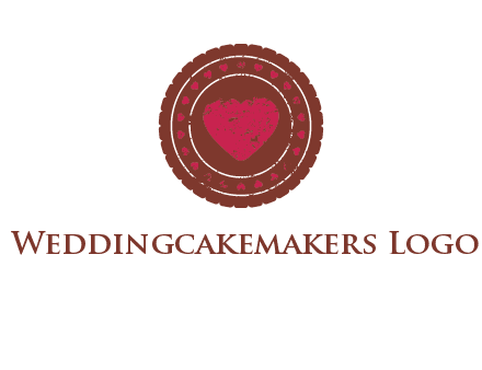 heart inside emblem logo