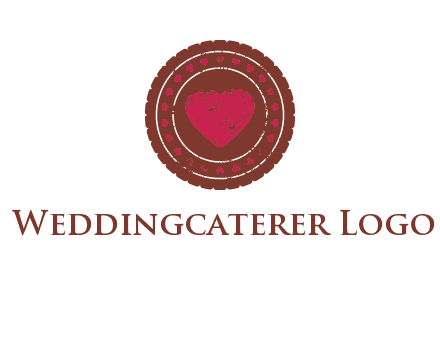 heart inside emblem logo