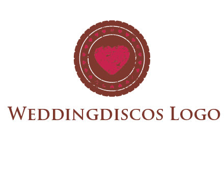 heart inside emblem logo