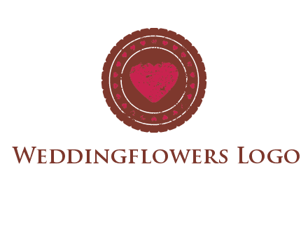 heart inside emblem logo