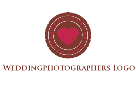 heart inside emblem logo