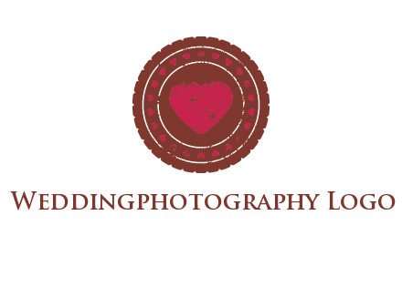 heart inside emblem logo