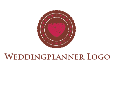 heart inside emblem logo
